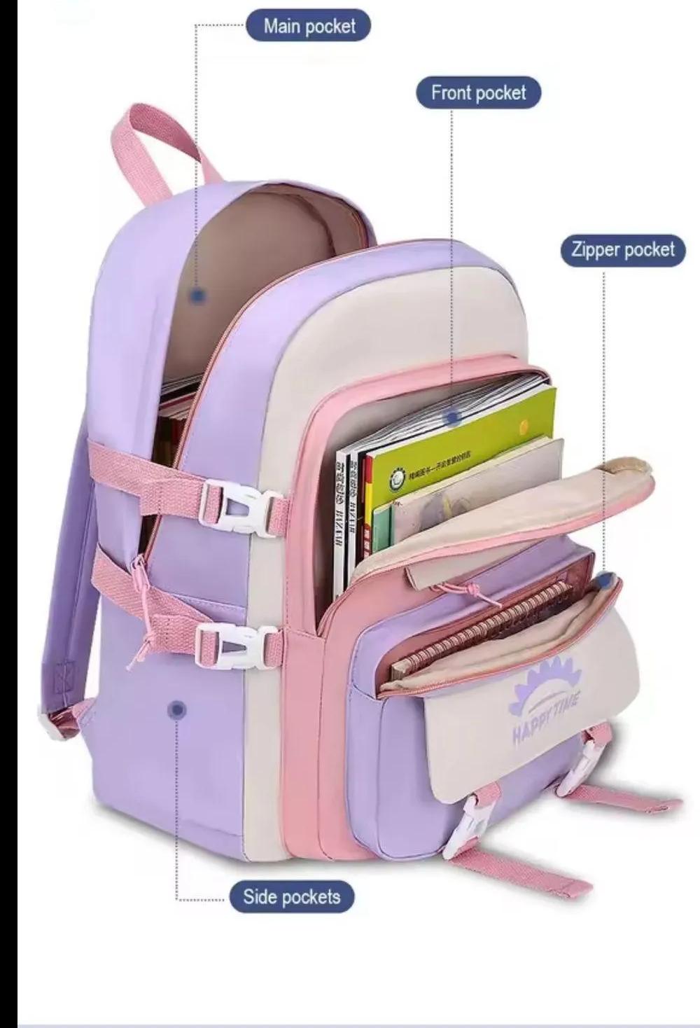 Cute Pastel Pink Aesthetic Backpack – Kawaii School & Travel Bag
