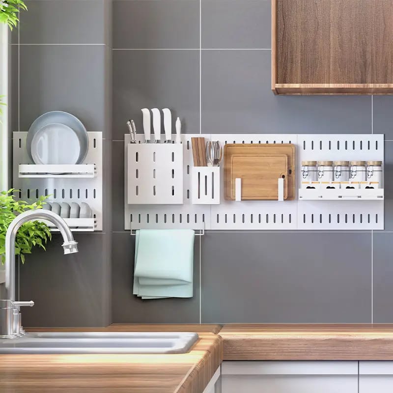 Wall-Mounted Stainless Steel Kitchen Rack 30cm x 9cm