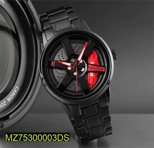 Rotating Watch Glitchy Screen Capture with Abstract UI Overlays