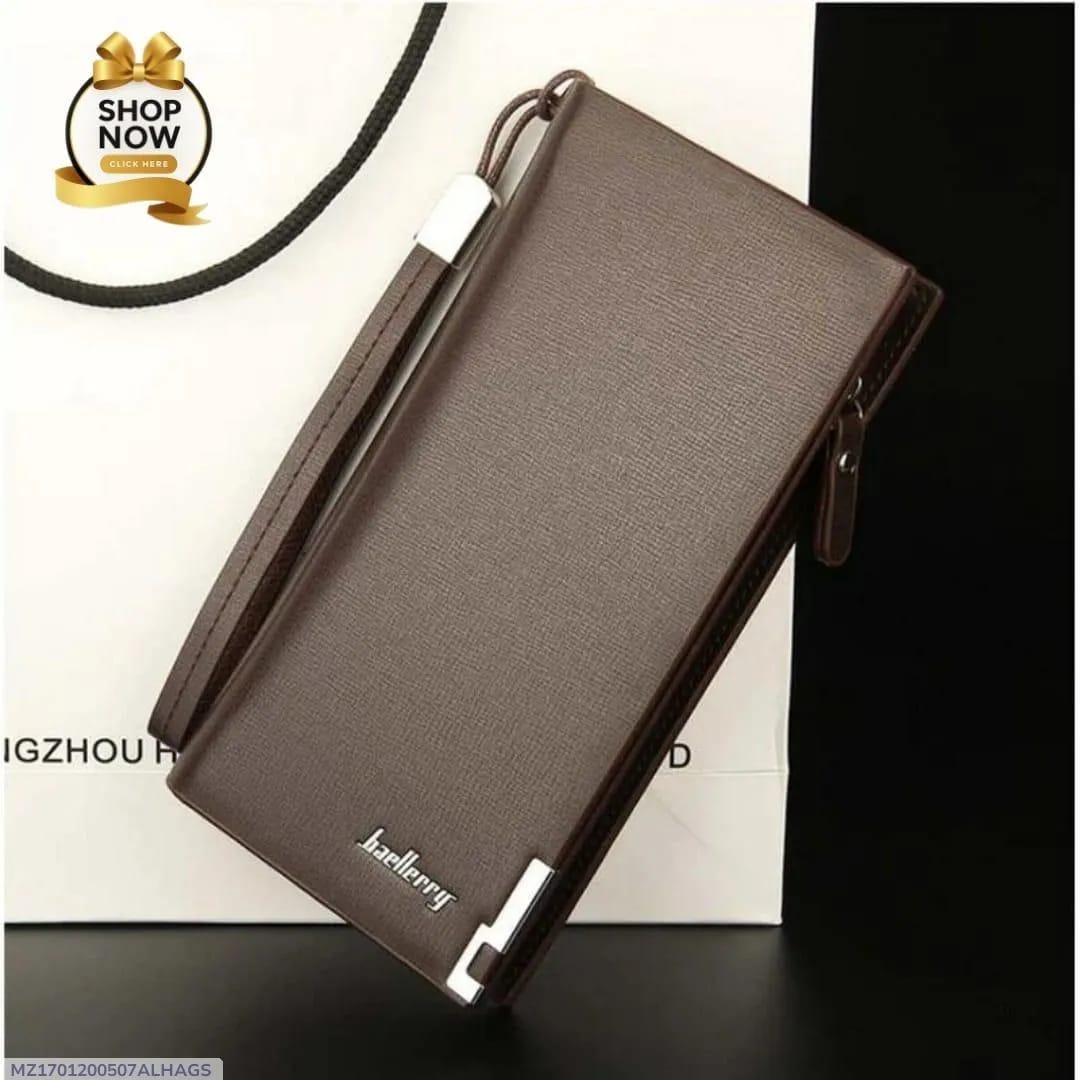 Premium Leather Clutch Wallet for Men &amp; Women – Slim, Elegant &amp; Multi-Compartment Organizer