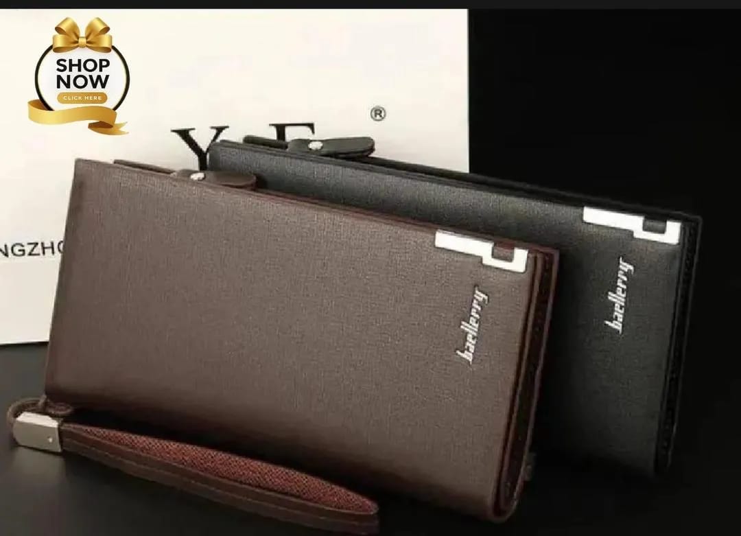 Premium Leather Clutch Wallet for Men &amp; Women – Slim, Elegant &amp; Multi-Compartment Organizer