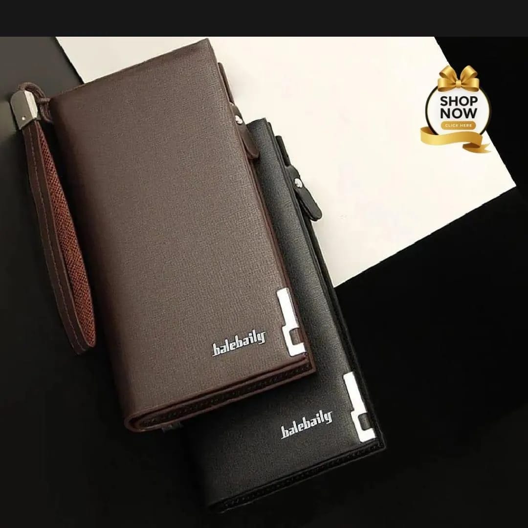 Premium Leather Clutch Wallet for Men &amp; Women – Slim, Elegant &amp; Multi-Compartment Organizer