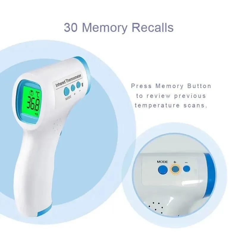 Digital Infrared Thermometer with Intelligent 3-Color Backlight