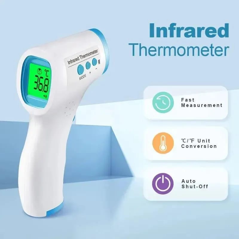 Digital Infrared Thermometer with Intelligent 3-Color Backlight