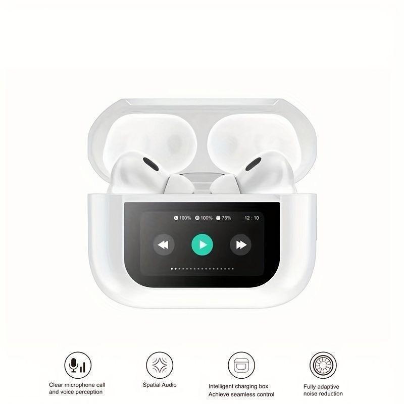 TapTech Display Wireless Earbuds with Smart Touchscreen Case