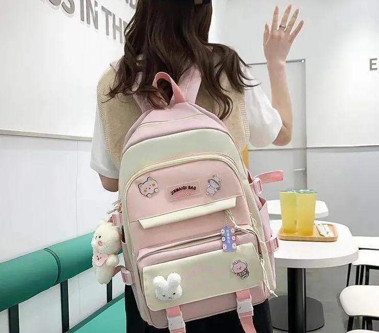 Cute Pastel Pink Aesthetic Backpack – Kawaii School &amp; Travel Bag