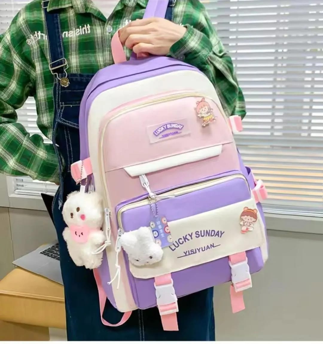 Cute Pastel Pink Aesthetic Backpack – Kawaii School &amp; Travel Bag