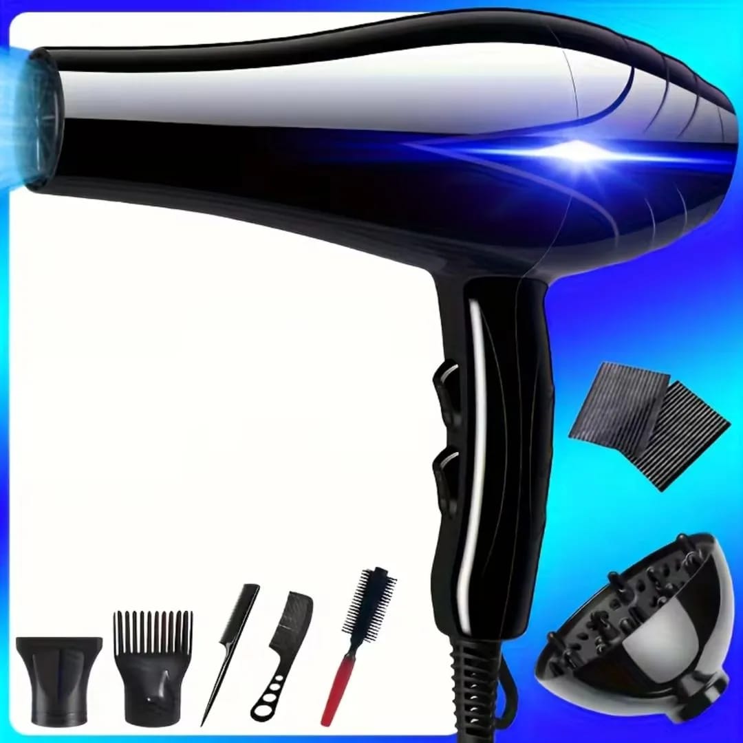 Lightweight Professional Hair Dryer with Multiple Styling Attachments