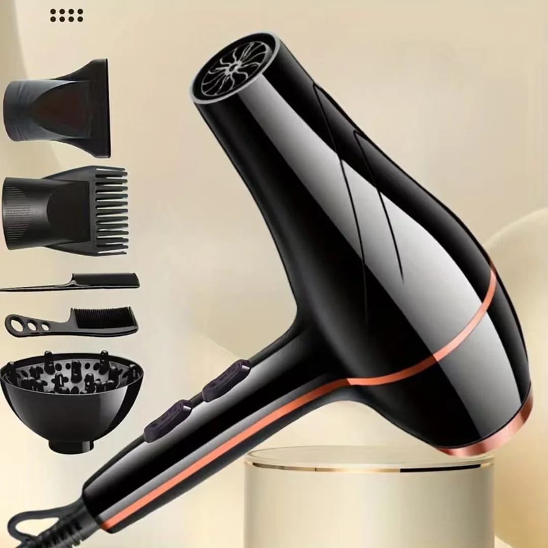 Lightweight Professional Hair Dryer with Multiple Styling Attachments