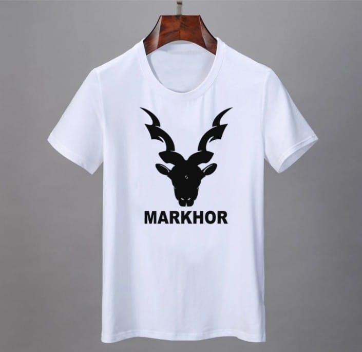 Men’s Black Graphic T-Shirt with Markhor Logo